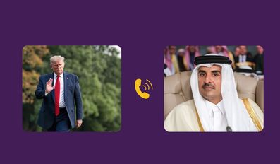 HH the Amir Receives Condolences Call from US President Trump on Passing of Father Amir